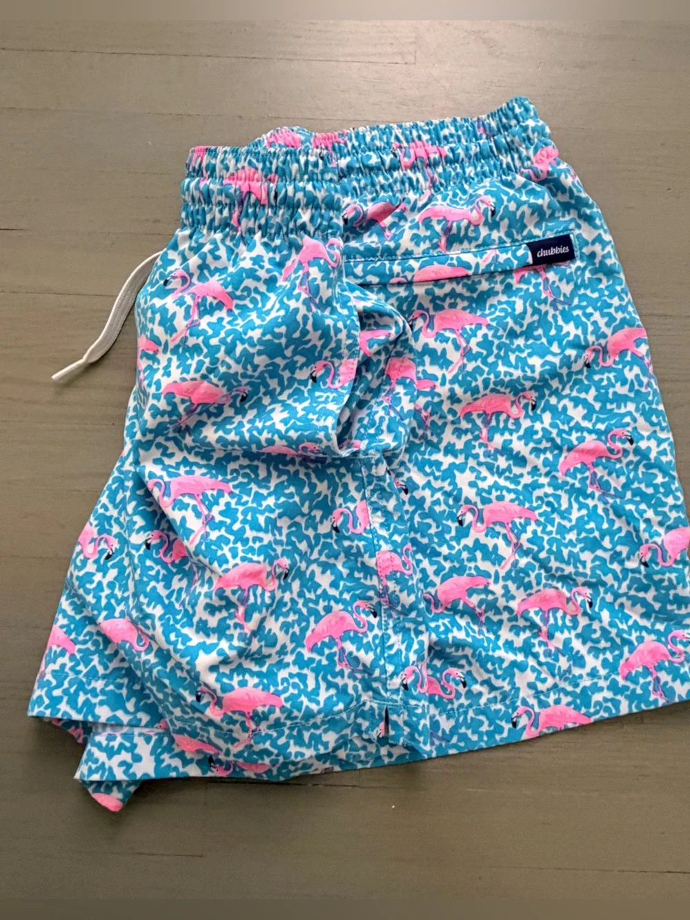 chubbies AXS Flamingo Pattern Swim trunks